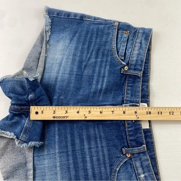 MNG Mango Dark Blue Jean Shorts Cut Offs Sz‎ 8 - Picture 9 of 11